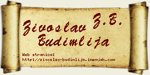 Živoslav Budimlija vizit kartica
